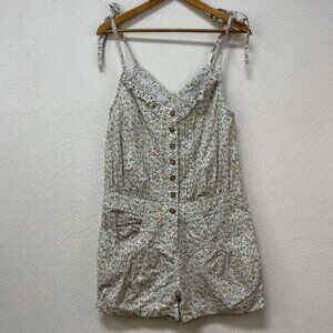New Look 'Wear Me. Work Me. Love Me.' Ruffled Floral Mini Romper sz 10